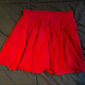Red Pleated Skirt Forever 21